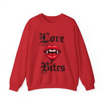 Love Bites Pullover Crewneck SweatshirtSweatshirtVTZdesignsSRedclothingCrew neckDTG