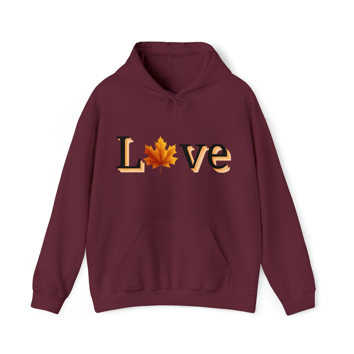 Love Fall HoodieHoodieVTZdesignsMaroonSautumnDTGhooded