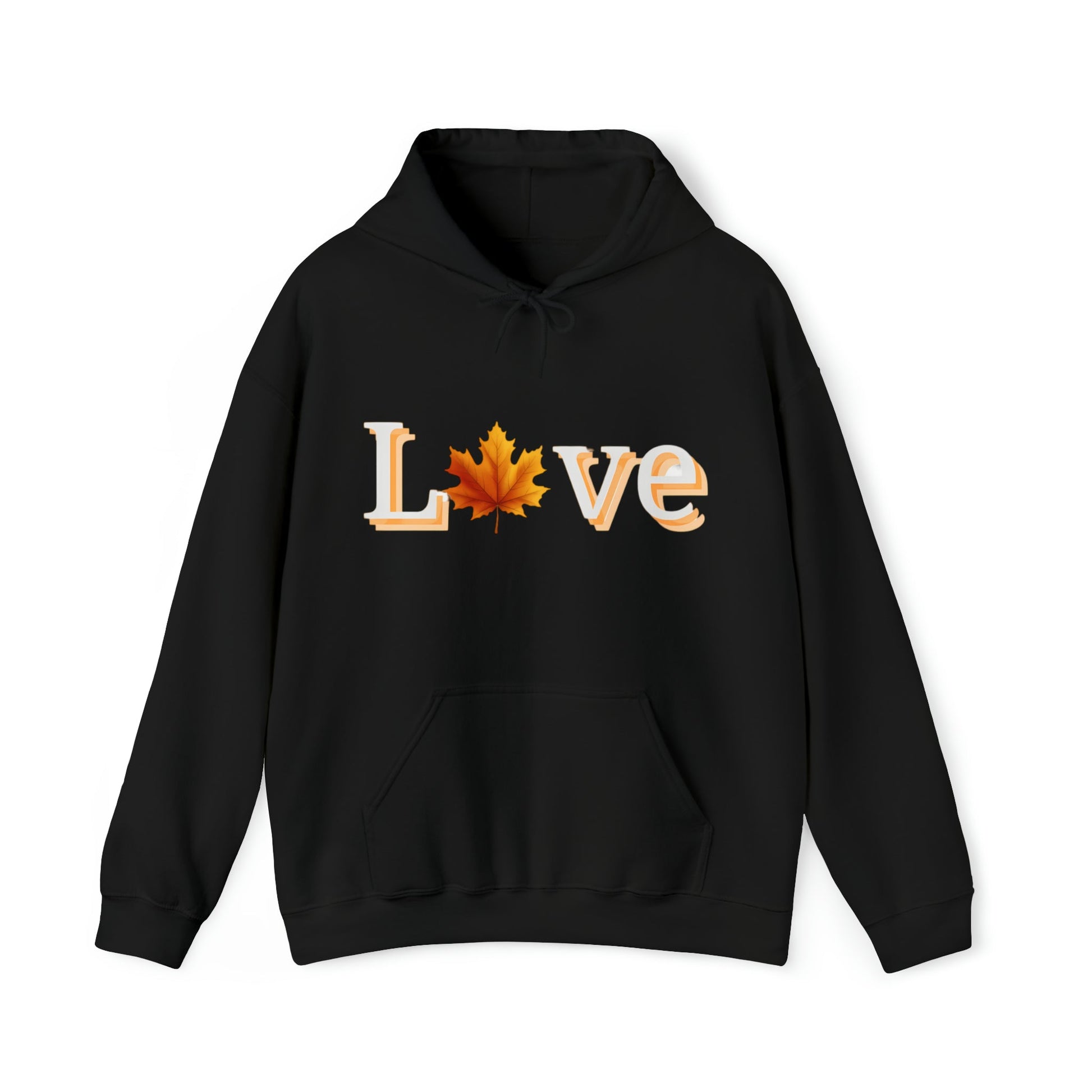 Love Fall HoodieHoodieVTZdesignsBlackSautumnDTGhooded