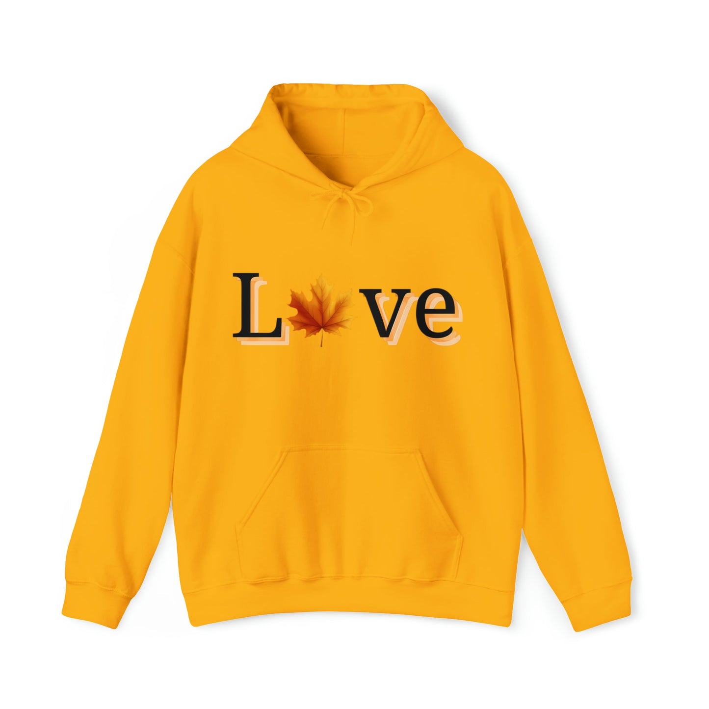 Love Fall HoodieHoodieVTZdesignsGoldSautumnDTGhooded