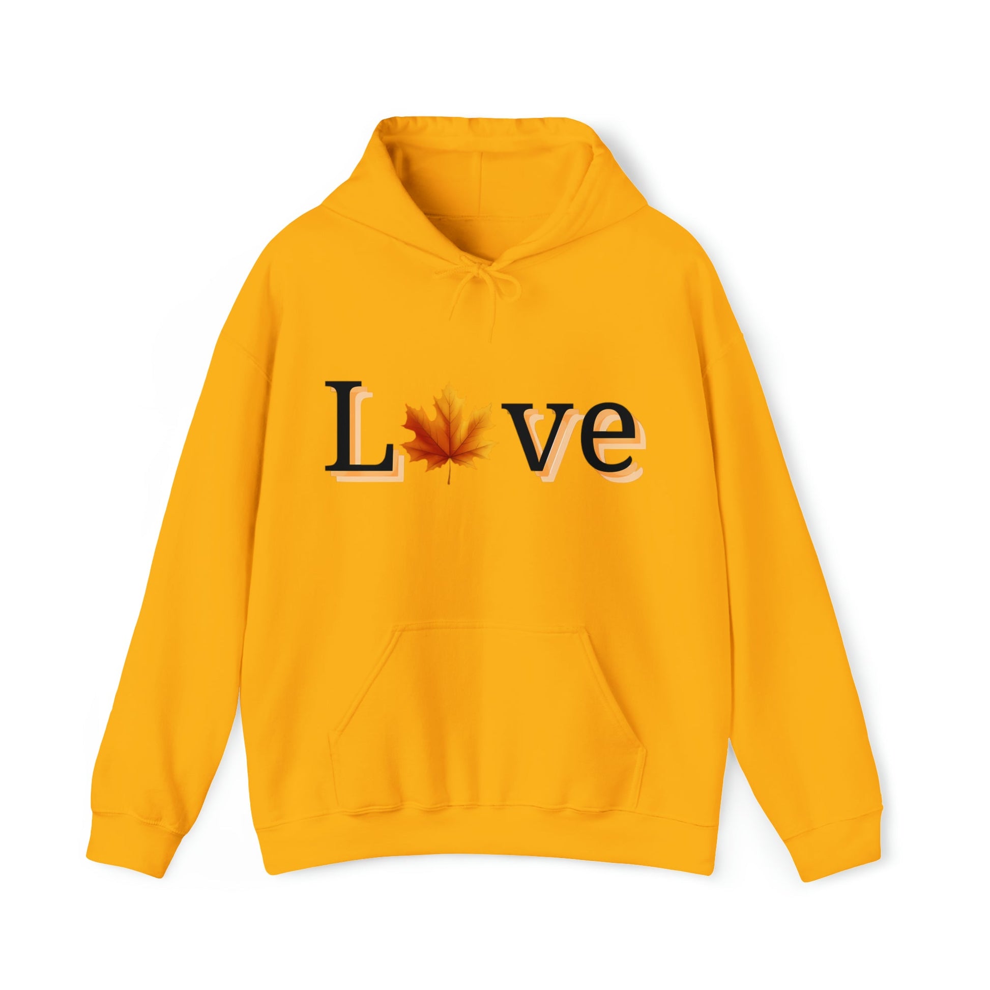 Love Fall HoodieHoodieVTZdesignsGoldSautumnDTGhooded