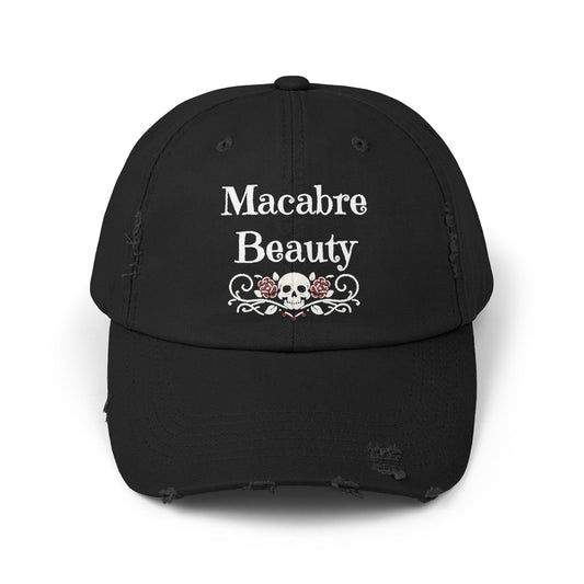 Macabre Beauty Distressed HatHatsVTZdesignsBlackOne sizeAccessoriesbaseball capbaseball hat