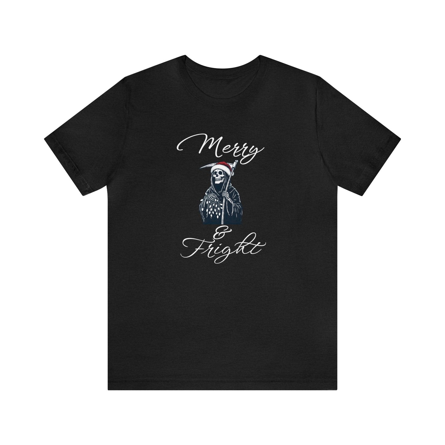 Merry and Fright Short Sleeve Tee ShirtT - ShirtVTZdesignsSolid Black BlendXSchristmasclothingCotton