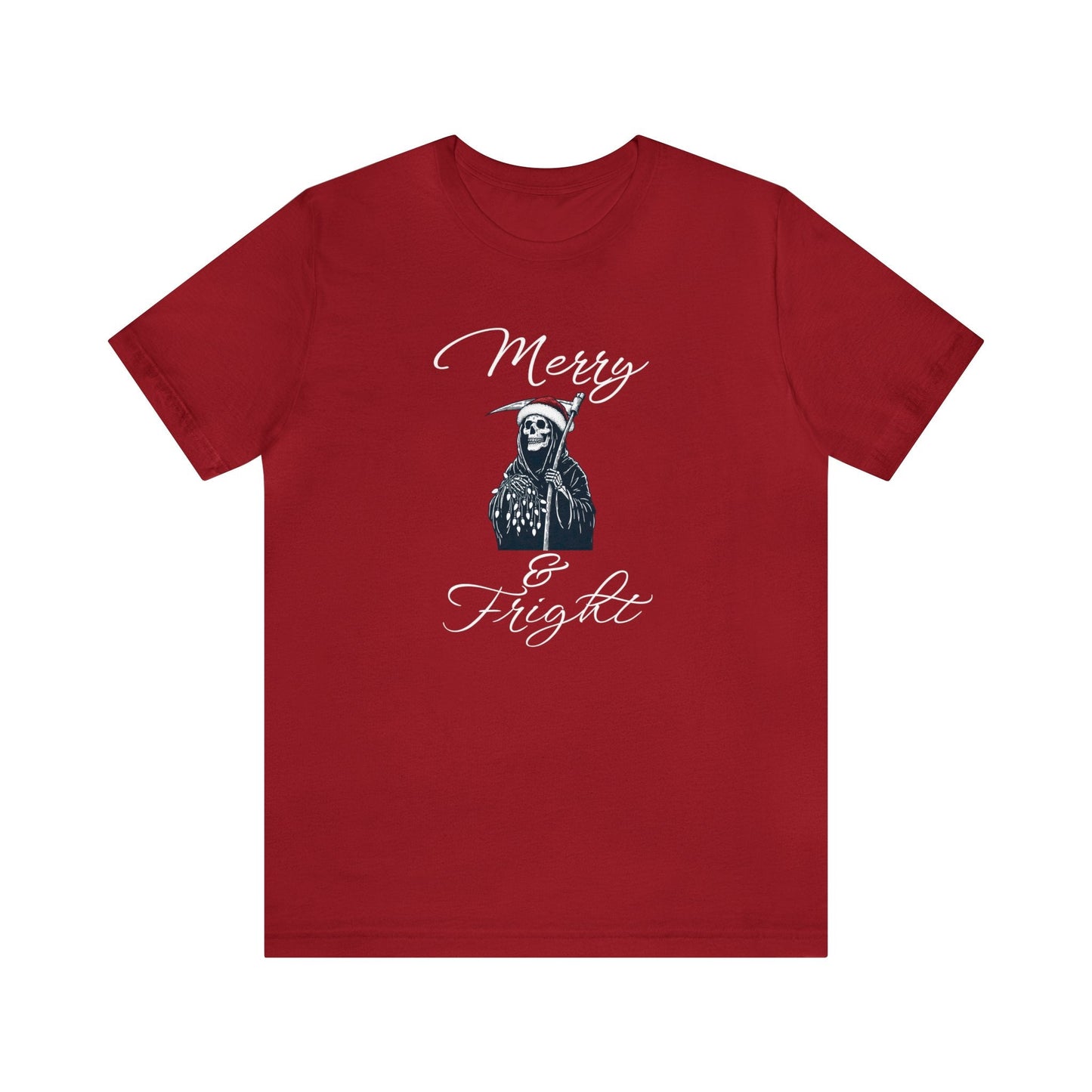 Merry and Fright Short Sleeve Tee ShirtT - ShirtVTZdesignsCanvas RedXSchristmasclothingCotton