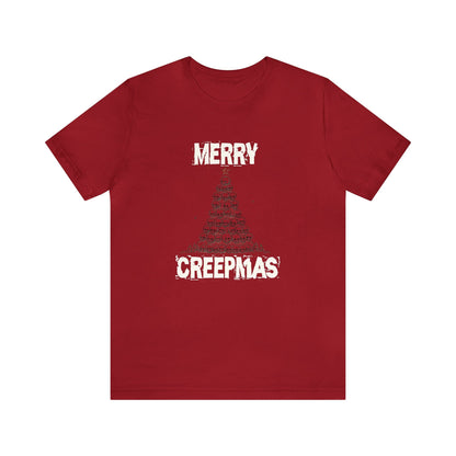 Merry Creepmas Short Sleeve Tee ShirtT - ShirtVTZdesignsCanvas RedXSchristmasclothingCotton