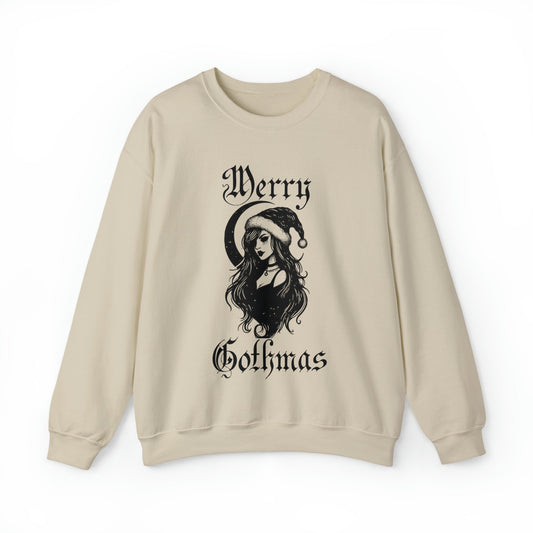 Merry Gothmas Pullover Crewneck SweatshirtSweatshirtVTZdesignsSSandchristmasclothingCrew neck