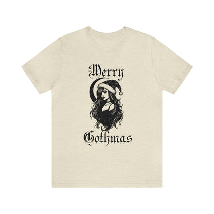 Merry Gothmas Short Sleeve Tee ShirtT - ShirtVTZdesignsHeather Prism NaturalXSchristmasclothingCotton