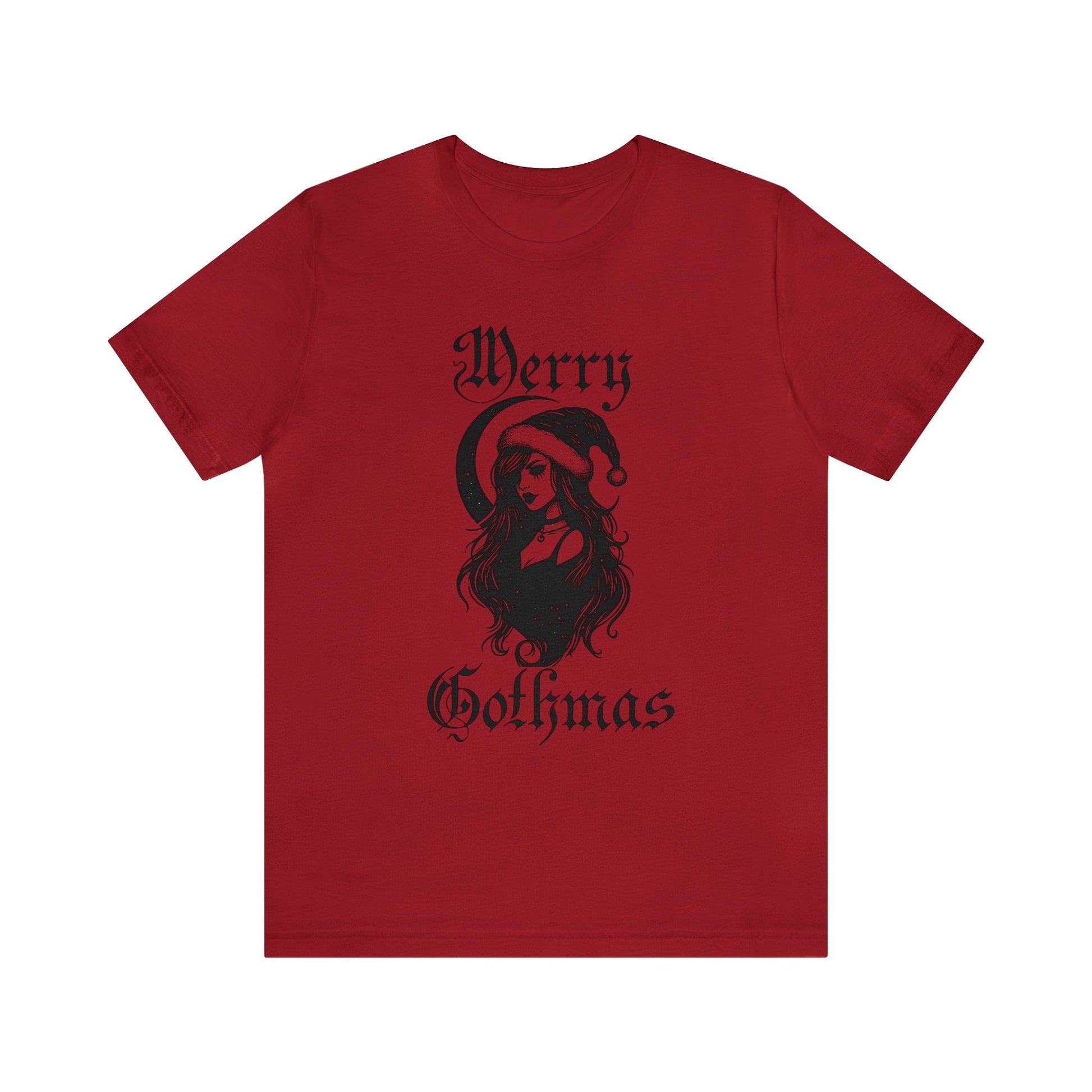 Merry Gothmas Short Sleeve Tee ShirtT - ShirtVTZdesignsCanvas RedXSchristmasclothingCotton