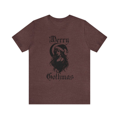 Merry Gothmas Short Sleeve Tee ShirtT - ShirtVTZdesignsHeather MaroonXSchristmasclothingCotton