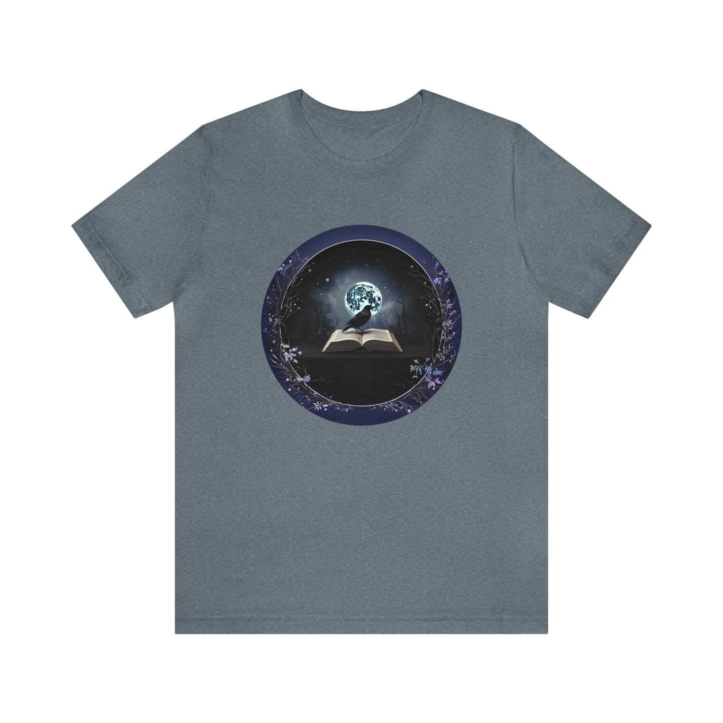 Midnight Raven Tee ShirtT - ShirtVTZdesignsHeather SlateXSbookCottonCrew neck