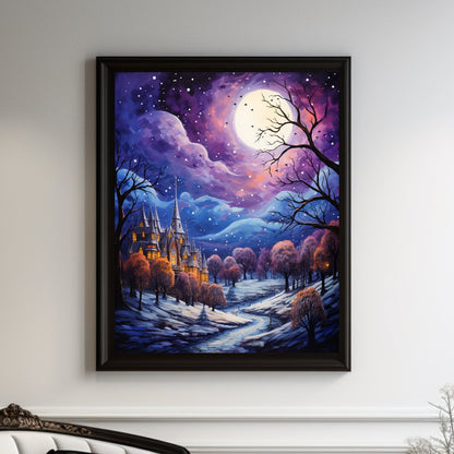 Moody Winter Scene PosterVTZdesigns5″×7″art printchristmasgift