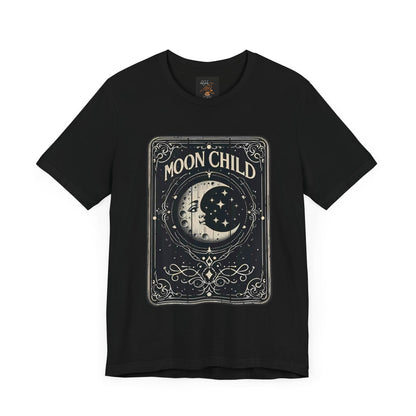 Moon Child Tee ShirtT - ShirtVTZdesignsBlackXSCottonCrew neckDTG