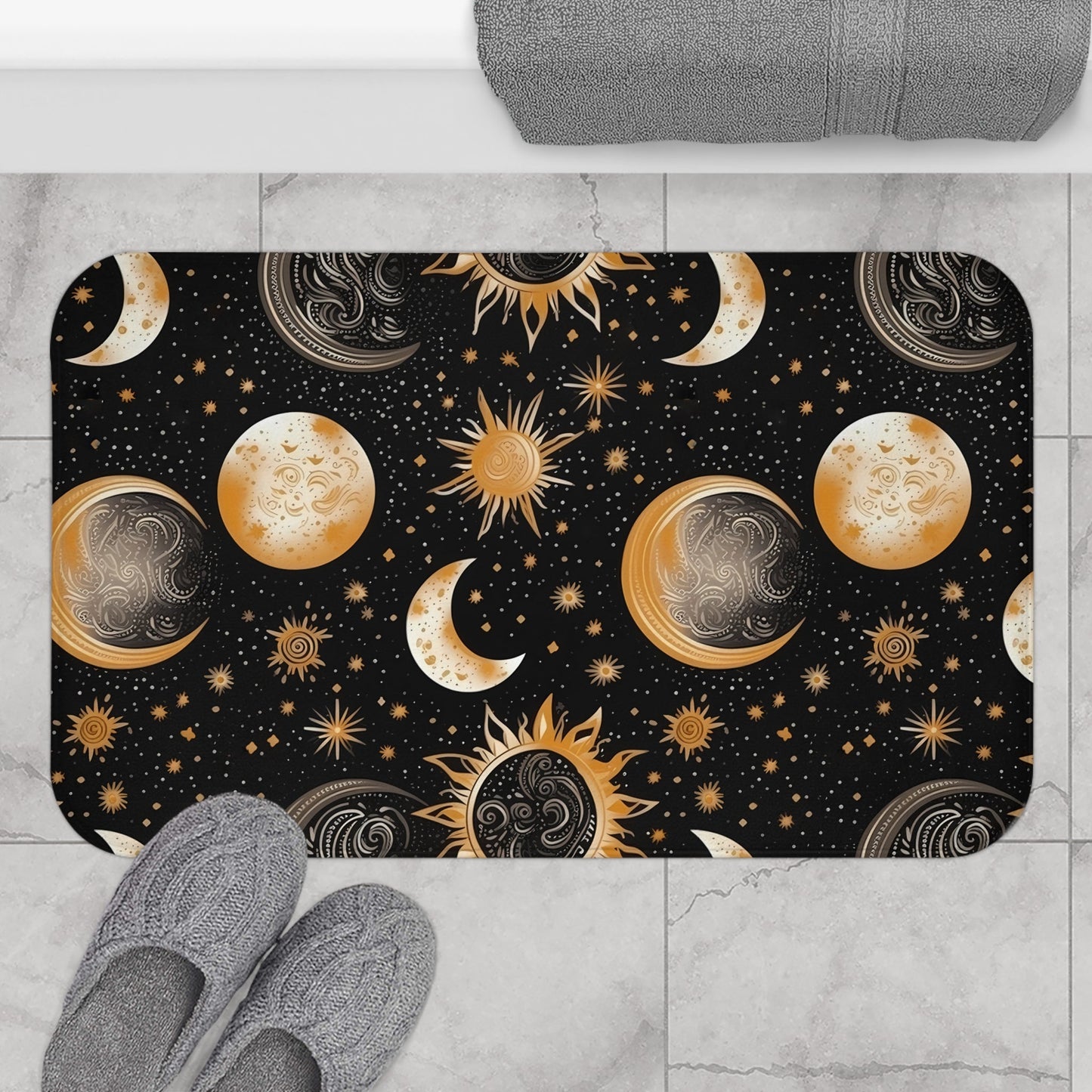 Mystical Celestial Print Bath MatHome DecorVTZdesigns34" × 21"BathBathroomhalloween