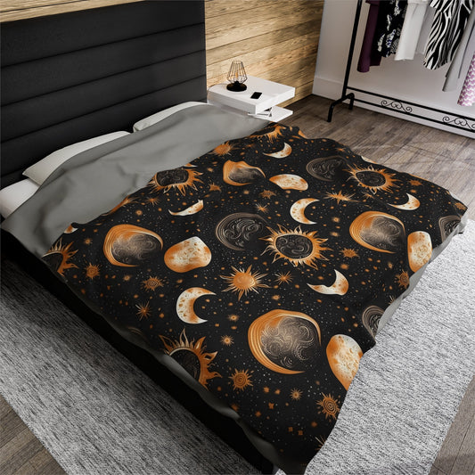 Mystical Celestial Print BlanketAll Over PrintsVTZdesigns60" × 80"All Over PrintAOPBed