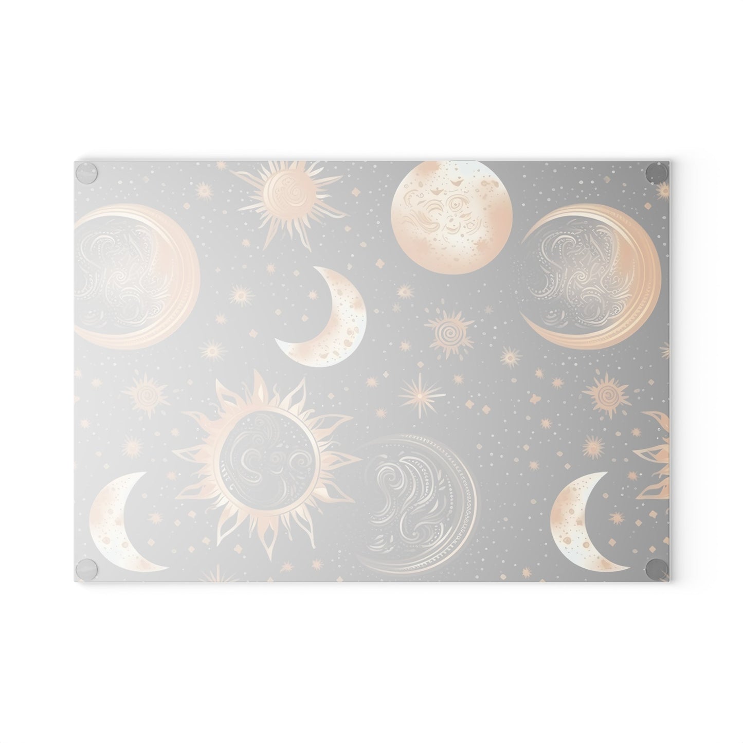 Mystical Celestial Print Glass Cutting BoardHome DecorVTZdesigns8" x 11"RectangleAccessoriescelestialCooking