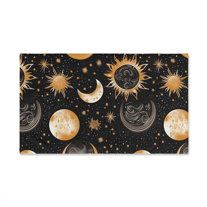 Mystical Celestial Print Hand TowelHome DecorVTZdesignsWhite base28" × 16"BathBathroomhalloween