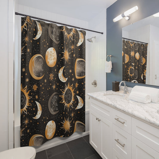 Mystical Celestial Print Shower CurtainHome DecorVTZdesigns71" × 74"BathBathroomhalloween