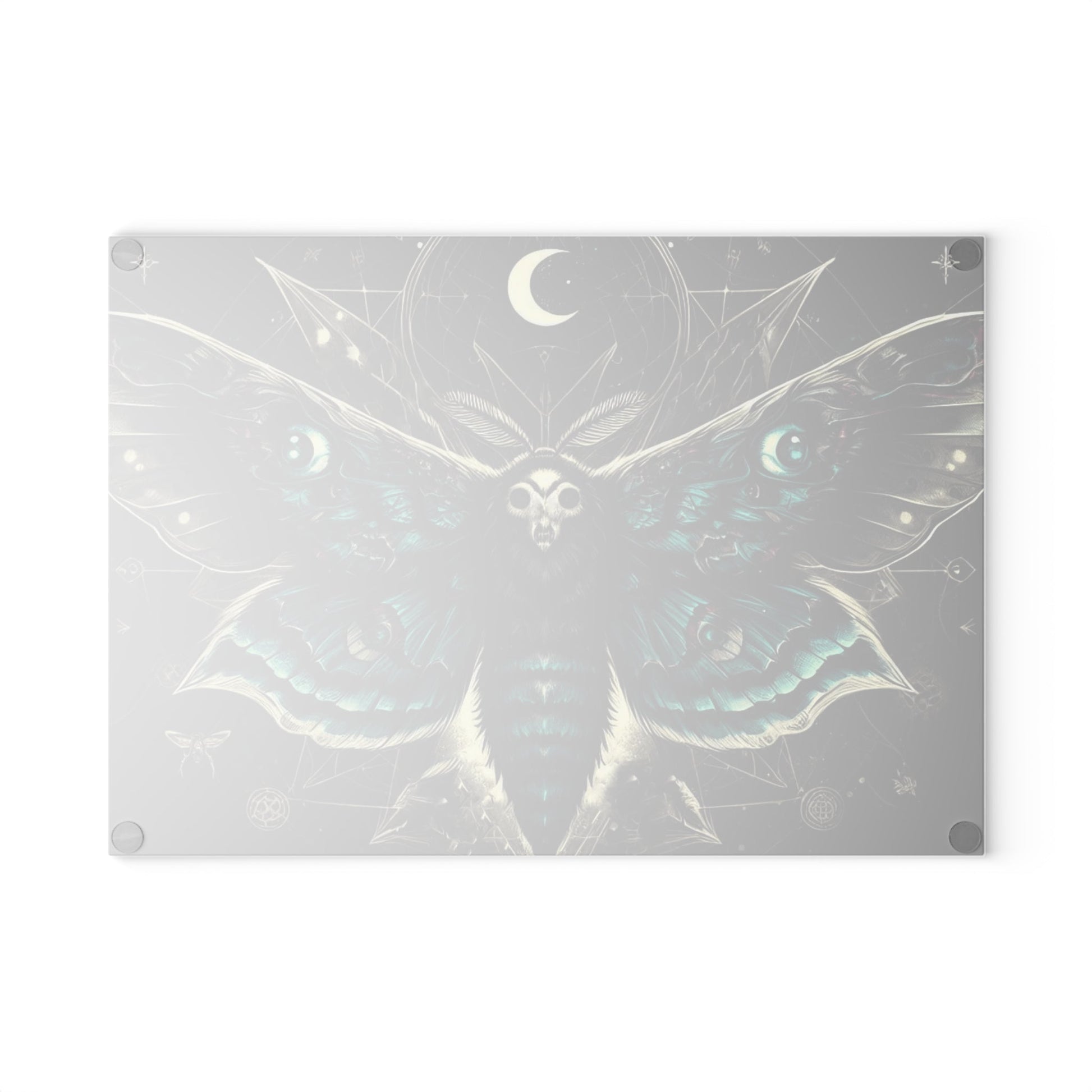 Mystical Moth Glass Cutting BoardHome DecorVTZdesigns8" x 11"RectangleAccessoriesblackcelestial