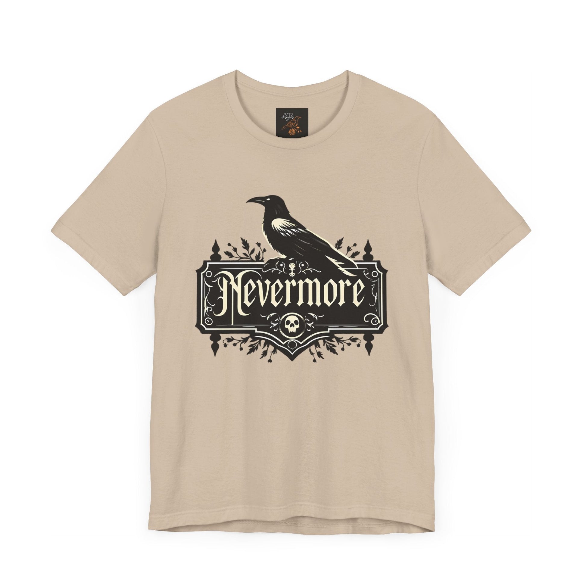 Nevermore Raven Short Sleeve Tee ShirtT - ShirtVTZdesignsTanXSautumnclothesclothing