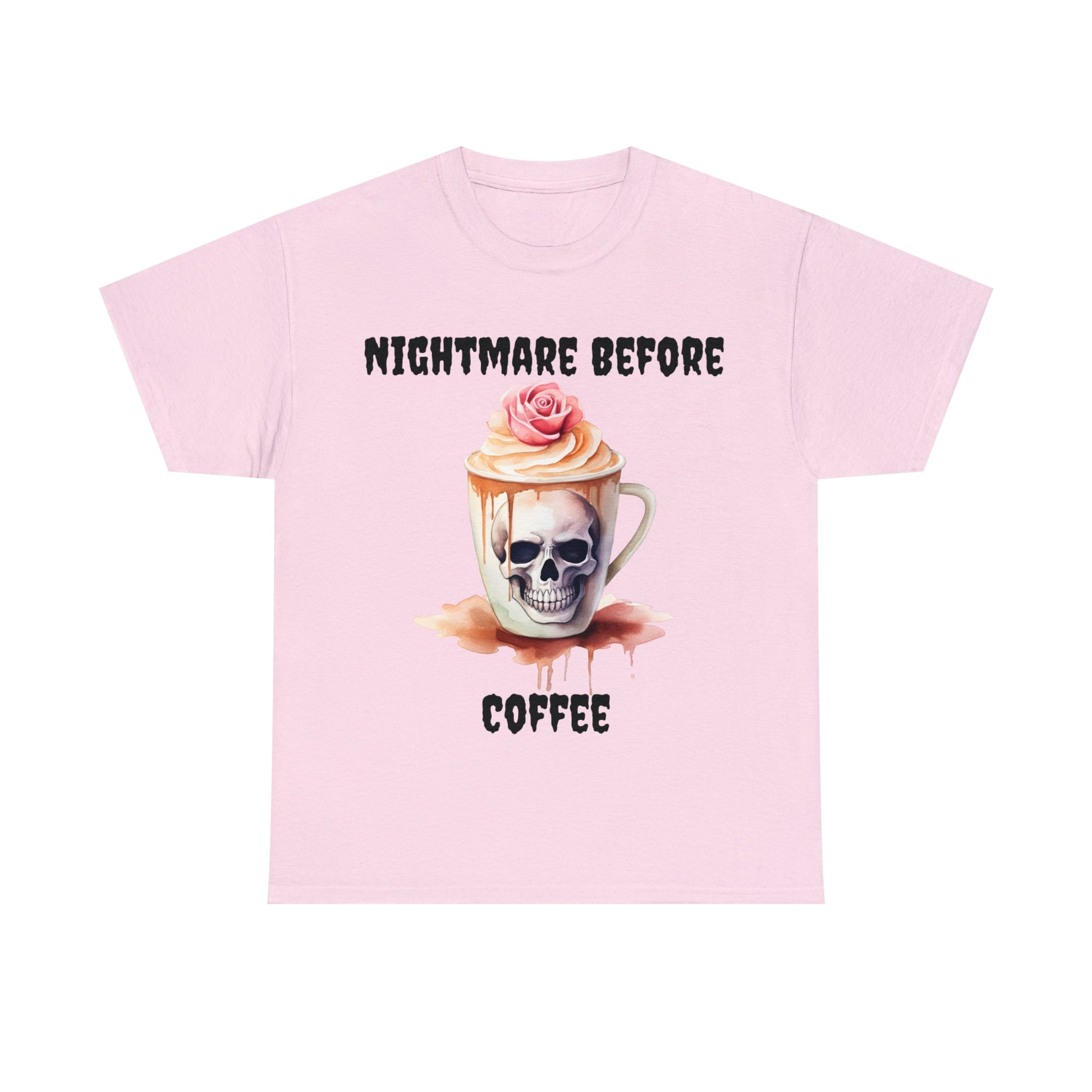 Nightmare Before Coffee Tee ShirtT - ShirtVTZdesignsLight PinkS2 day deliverycoffeeCrew neck