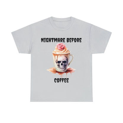 Nightmare Before Coffee Tee ShirtT - ShirtVTZdesignsIce GreyS2 day deliverycoffeeCrew neck