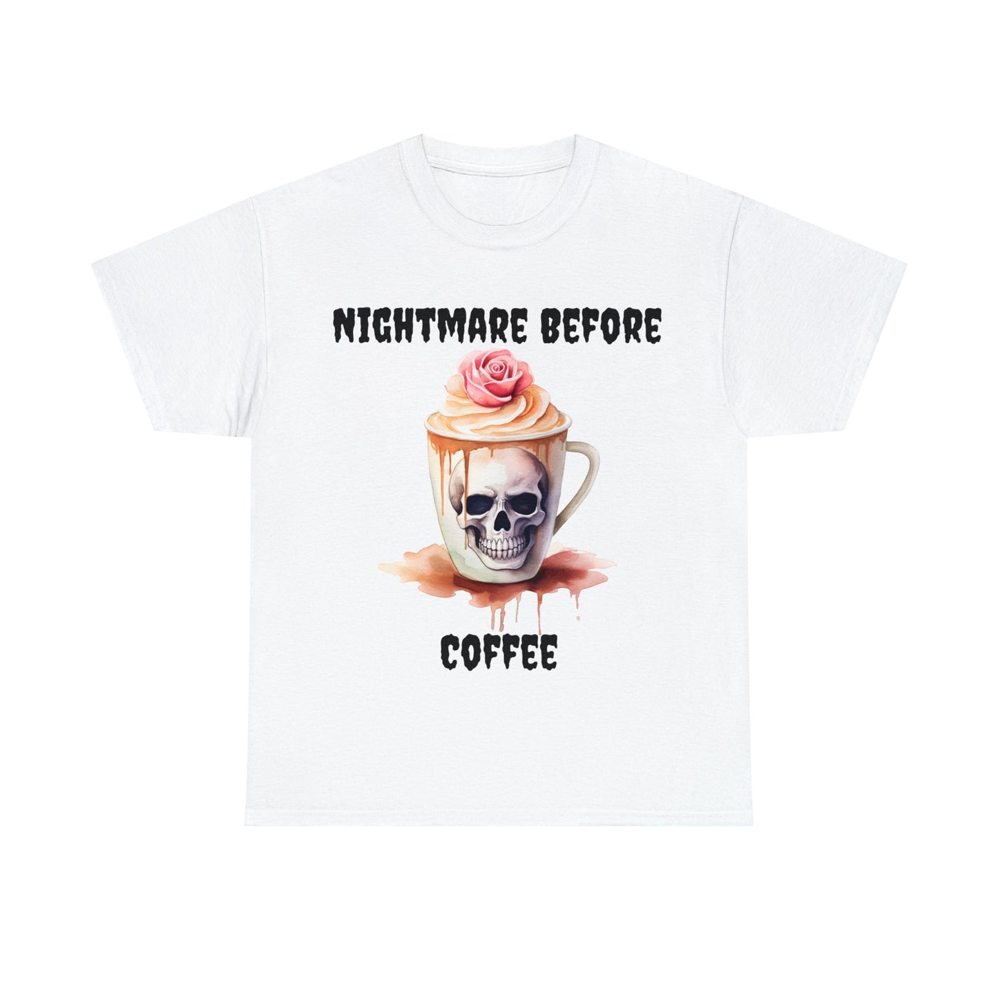Nightmare Before Coffee Tee ShirtT - ShirtVTZdesignsWhiteS2 day deliverycoffeeCrew neck