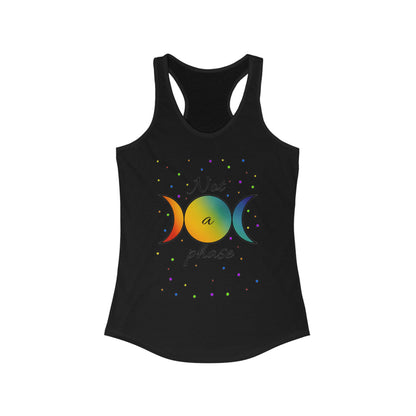 Not A Phase Witchy Pride Women's Racerback Tank Top ShirtTank TopVTZdesignsSSolid BlackDTGmoonphases