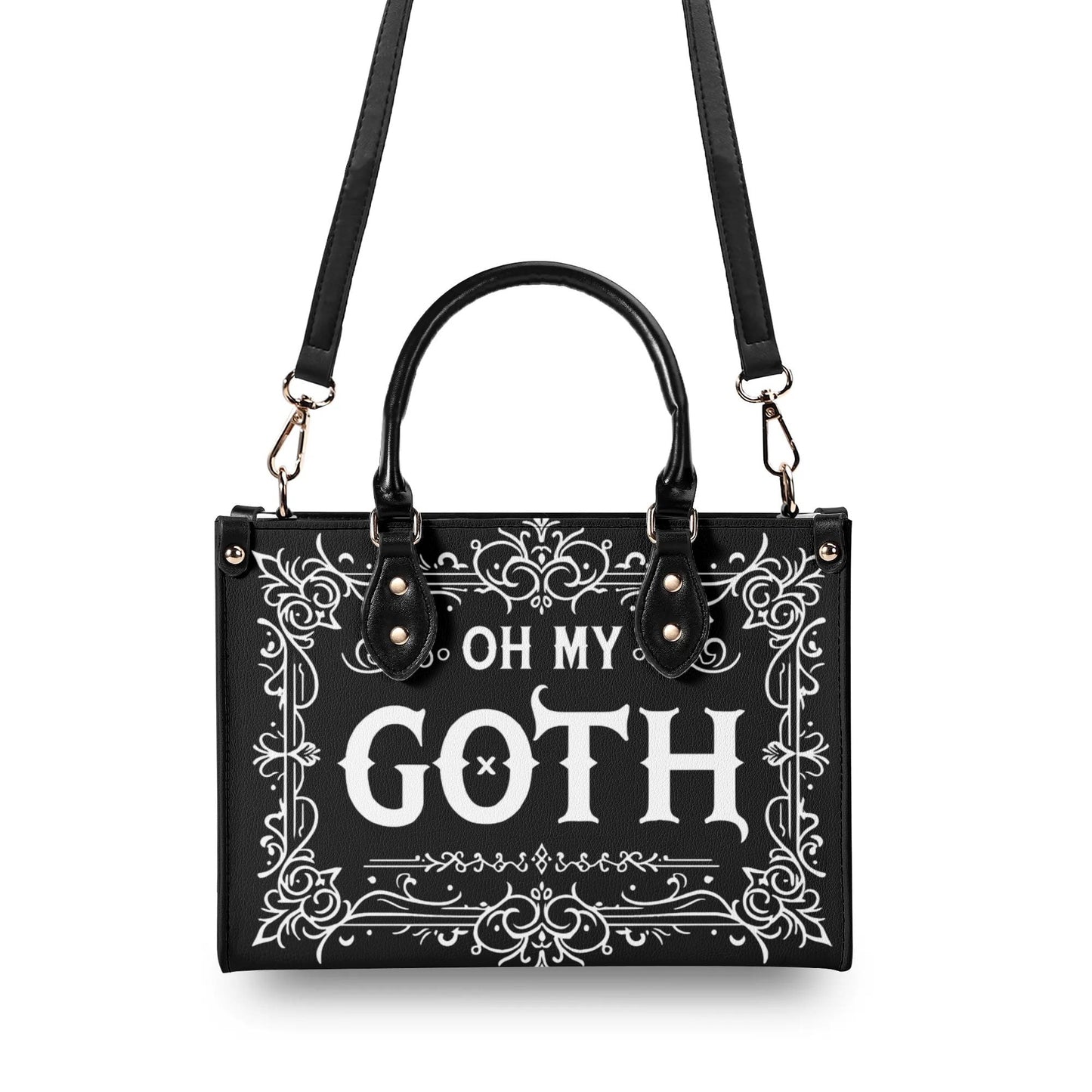 Oh My Goth HandbagAccessoriesVTZdesignsBlackSaccessoriesbaroqueblack and white