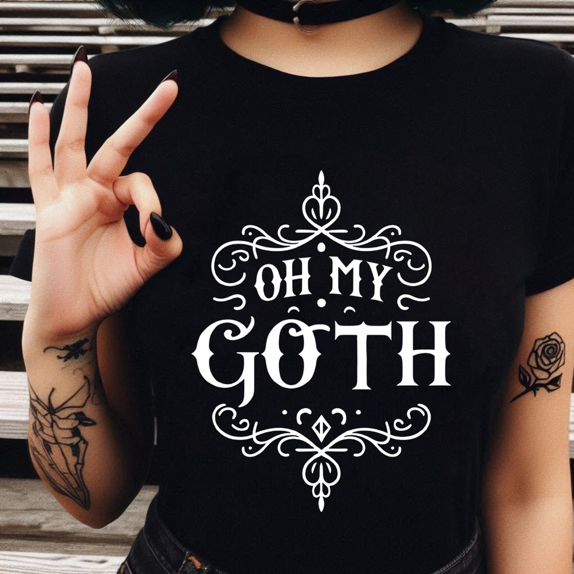 Oh My Goth Tee ShirtT - ShirtVTZdesignsBlackXSclothesclothingCotton