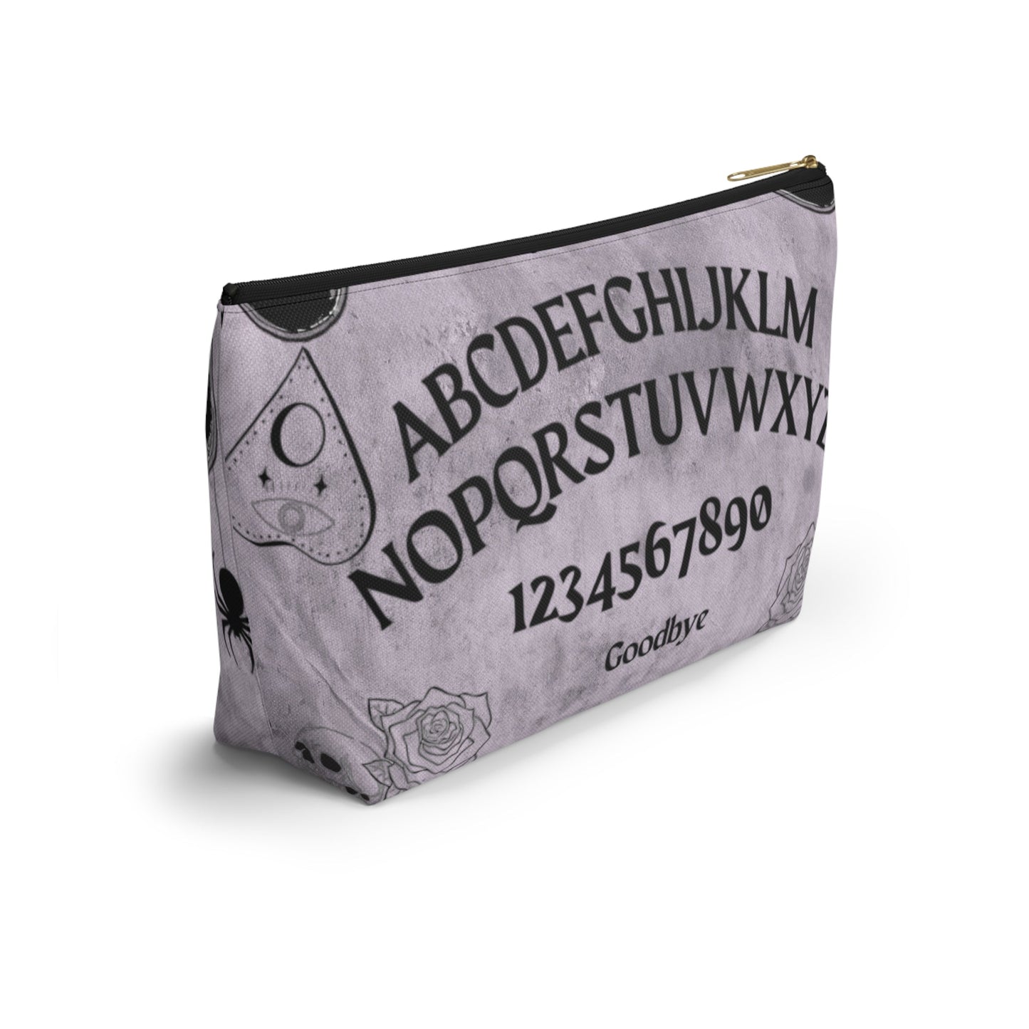 Ouija Accessory Pouch Cosmetic BagBagsVTZdesignsLargeWhite zipperAccessoriesAll Over PrintAssembled in the USA