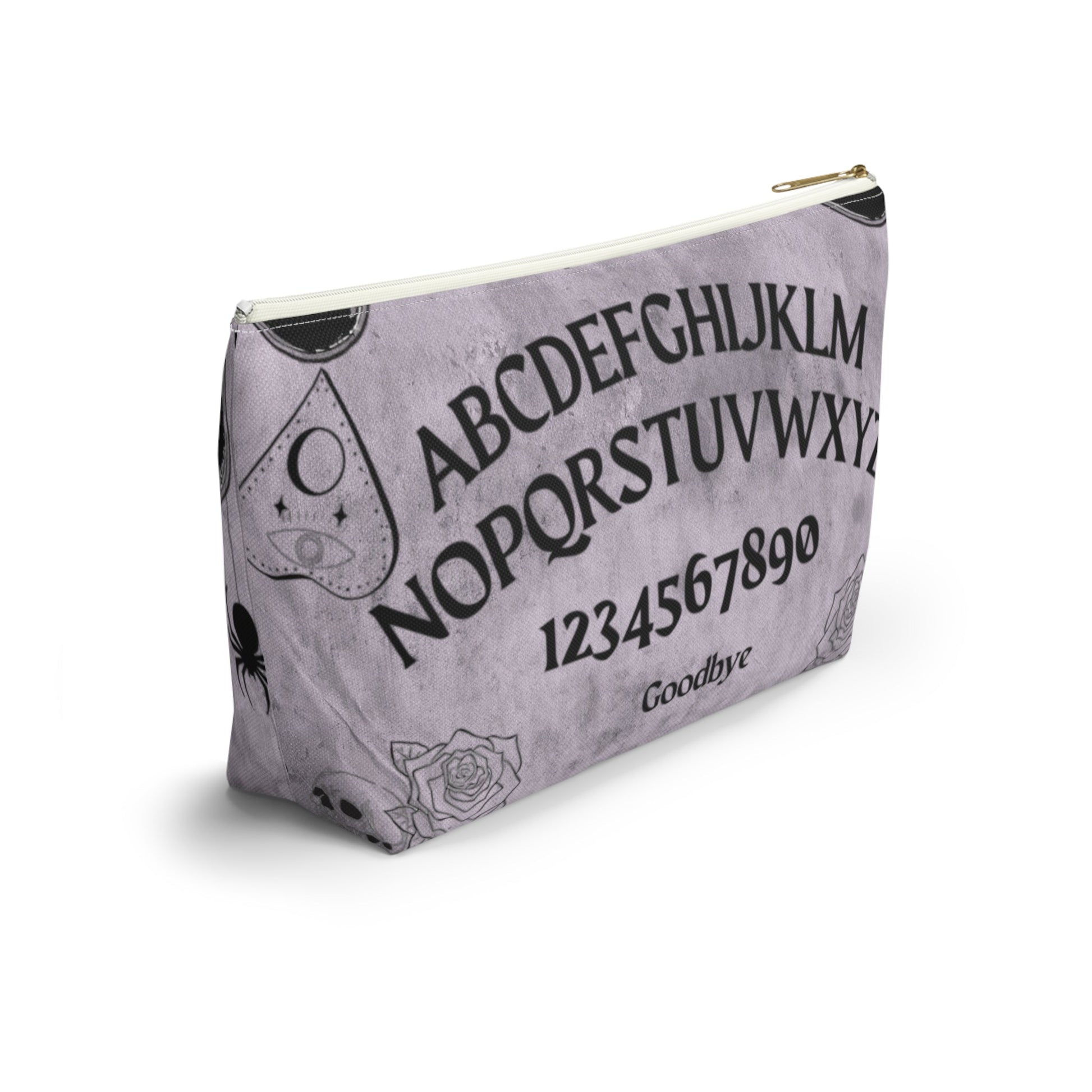 Ouija Accessory Pouch Cosmetic BagBagsVTZdesignsLargeWhite zipperAccessoriesAll Over PrintAssembled in the USA