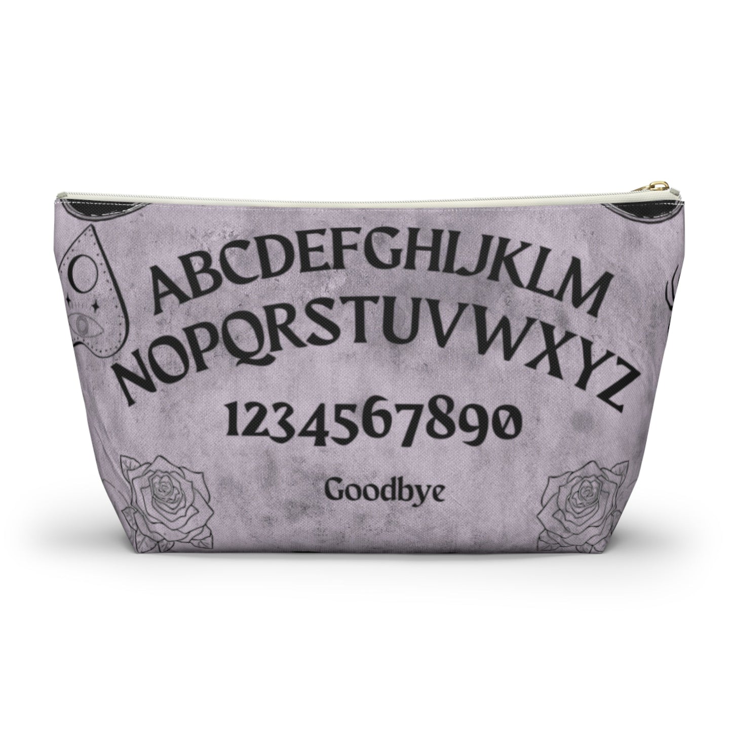 Ouija Accessory Pouch Cosmetic BagBagsVTZdesignsLargeWhite zipperAccessoriesAll Over PrintAssembled in the USA