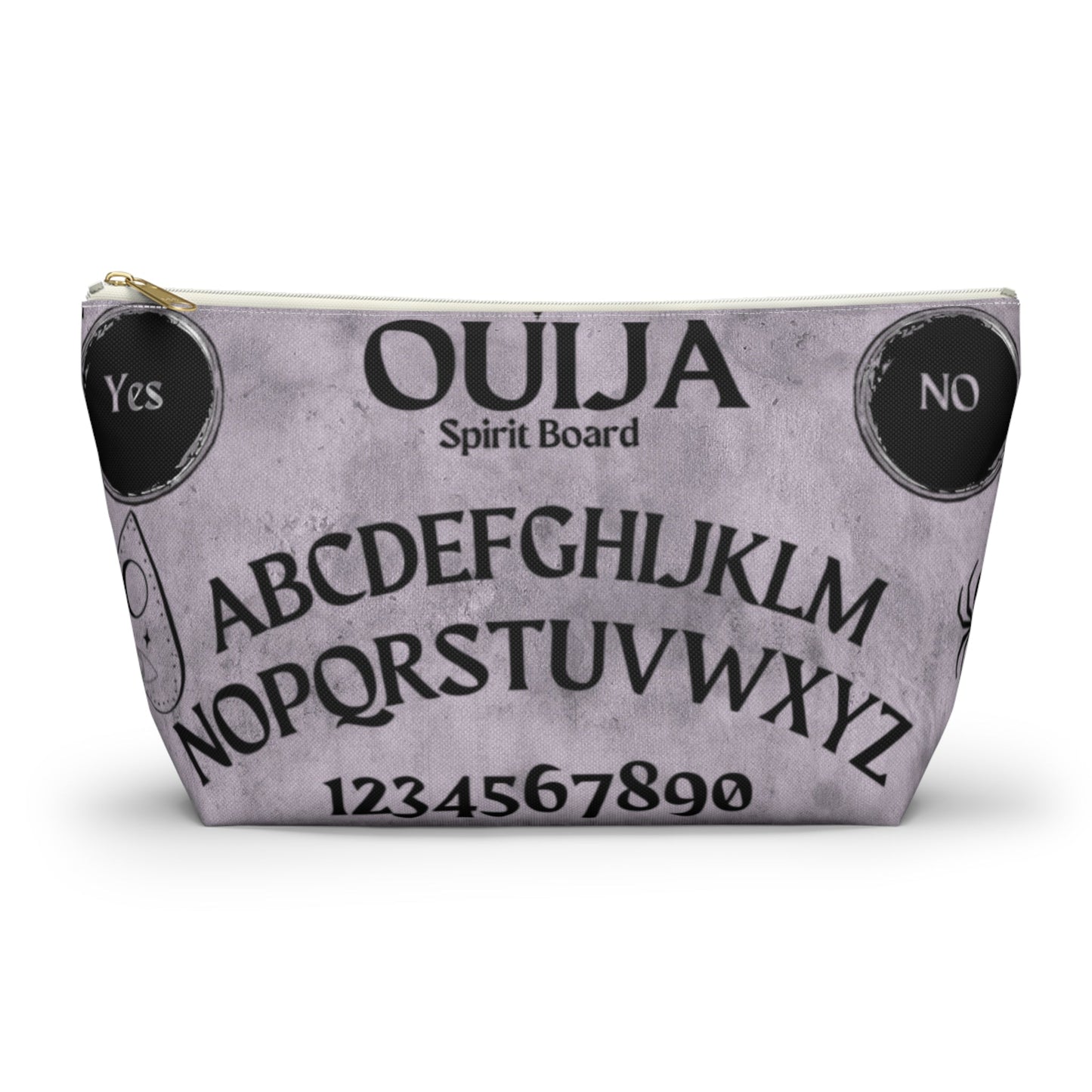 Ouija Accessory Pouch Cosmetic BagBagsVTZdesignsLargeWhite zipperAccessoriesAll Over PrintAssembled in the USA