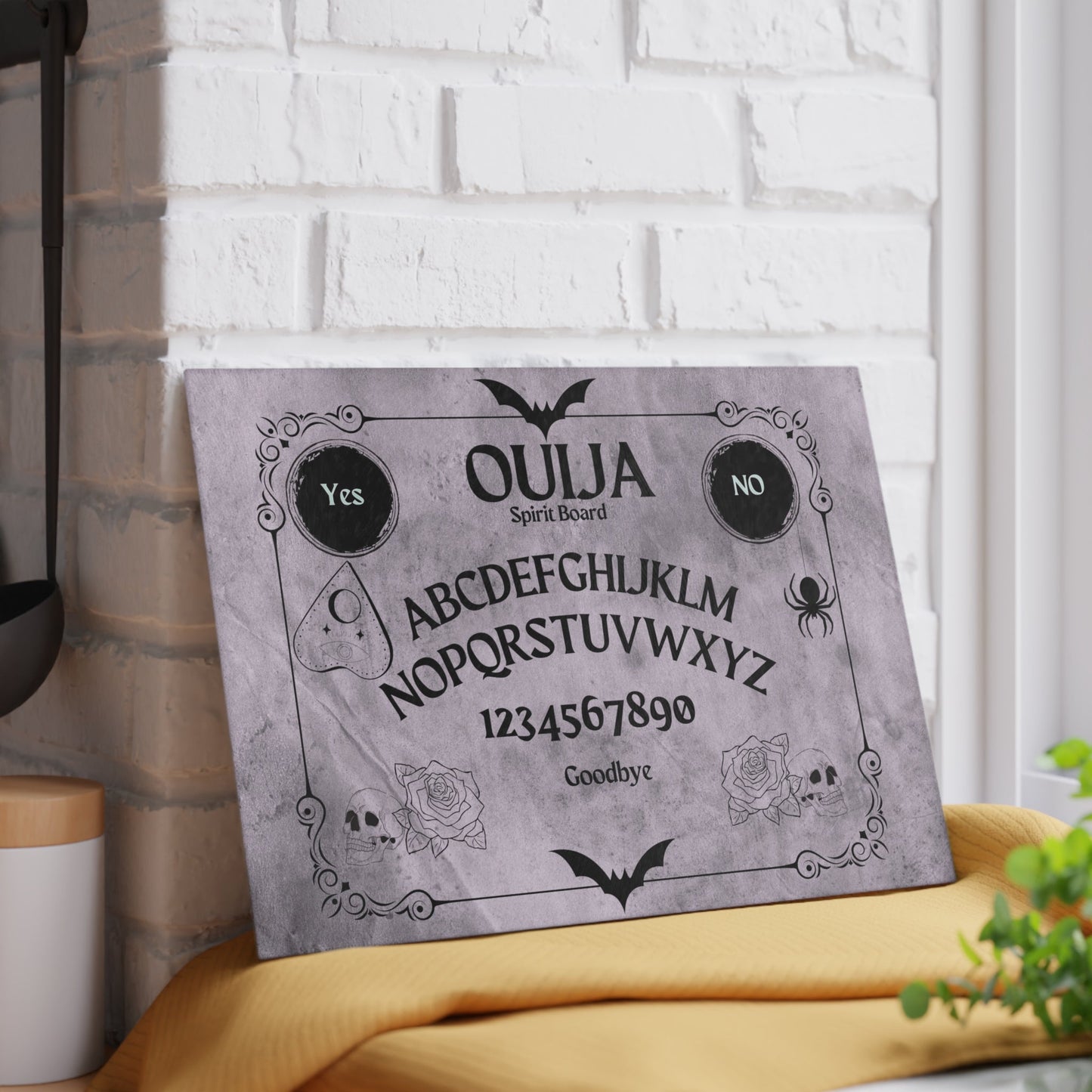 Ouija Board Glass Cutting BoardHome DecorVTZdesigns8" x 11"RectangleAccessoriesCookingGlass