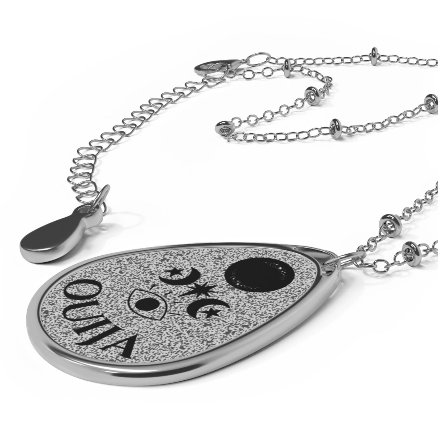 Ouija Planchette Oval NecklaceAccessoriesVTZdesignsOne SizeSilverAccessoriesBeautyGlossy