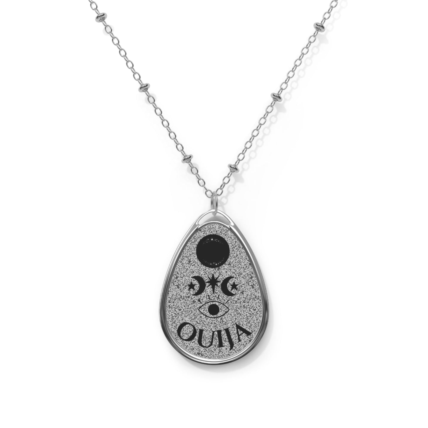 Ouija Planchette Oval NecklaceAccessoriesVTZdesignsOne SizeSilverAccessoriesBeautyGlossy