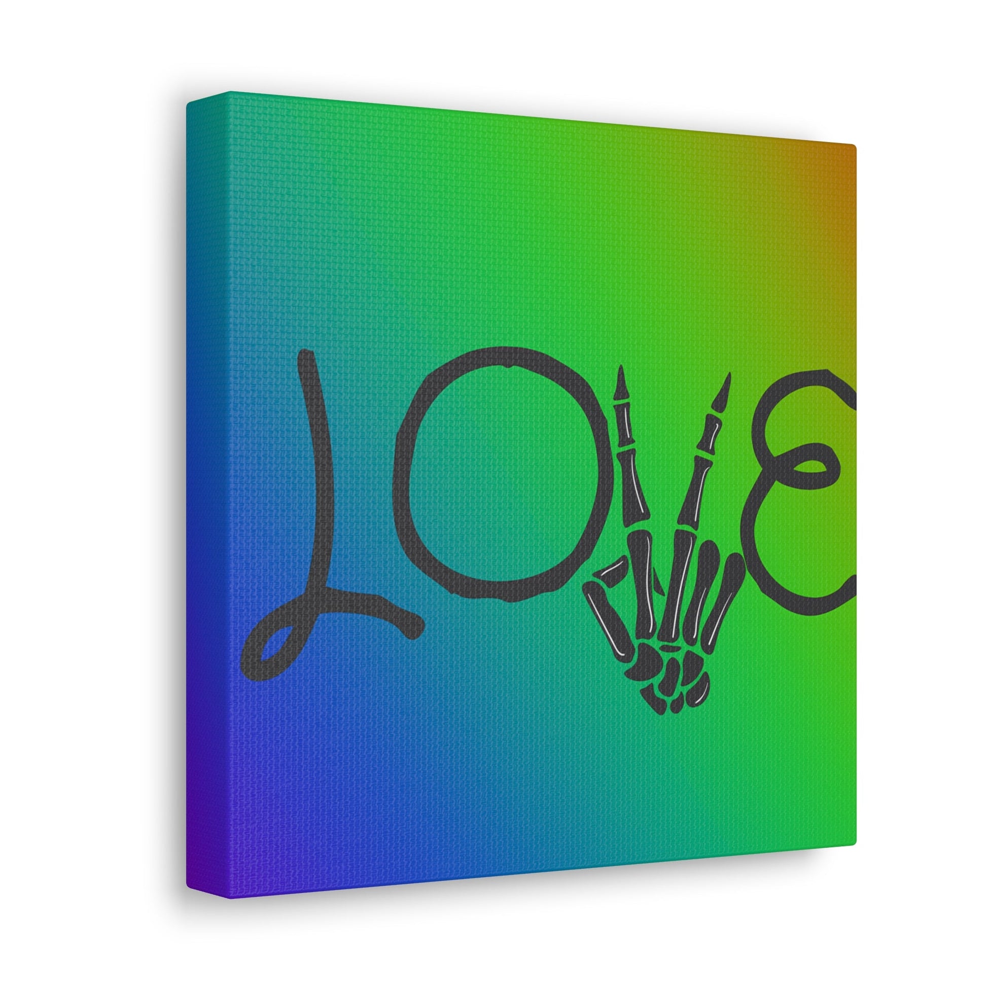 Peace Love Skeleton Hand Rainbow Pride LGBTQ Canvas Gallery Wrap Wall ArtCanvasVTZdesigns16″ x 16″Premium Gallery Wraps (1.25″)Art & Wall DecorCanvasFall Picks