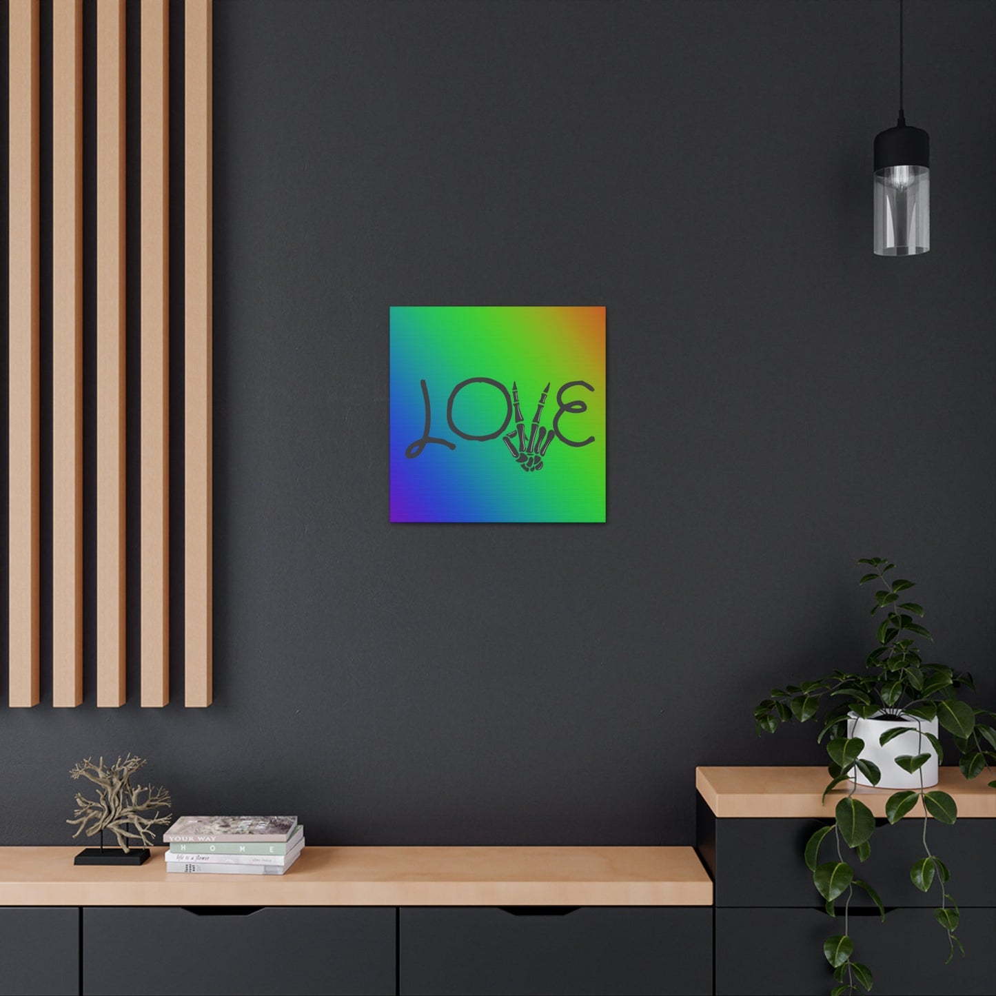 Peace Love Skeleton Hand Rainbow Pride LGBTQ Canvas Gallery Wrap Wall ArtCanvasVTZdesigns16″ x 16″Premium Gallery Wraps (1.25″)Art & Wall DecorCanvasFall Picks