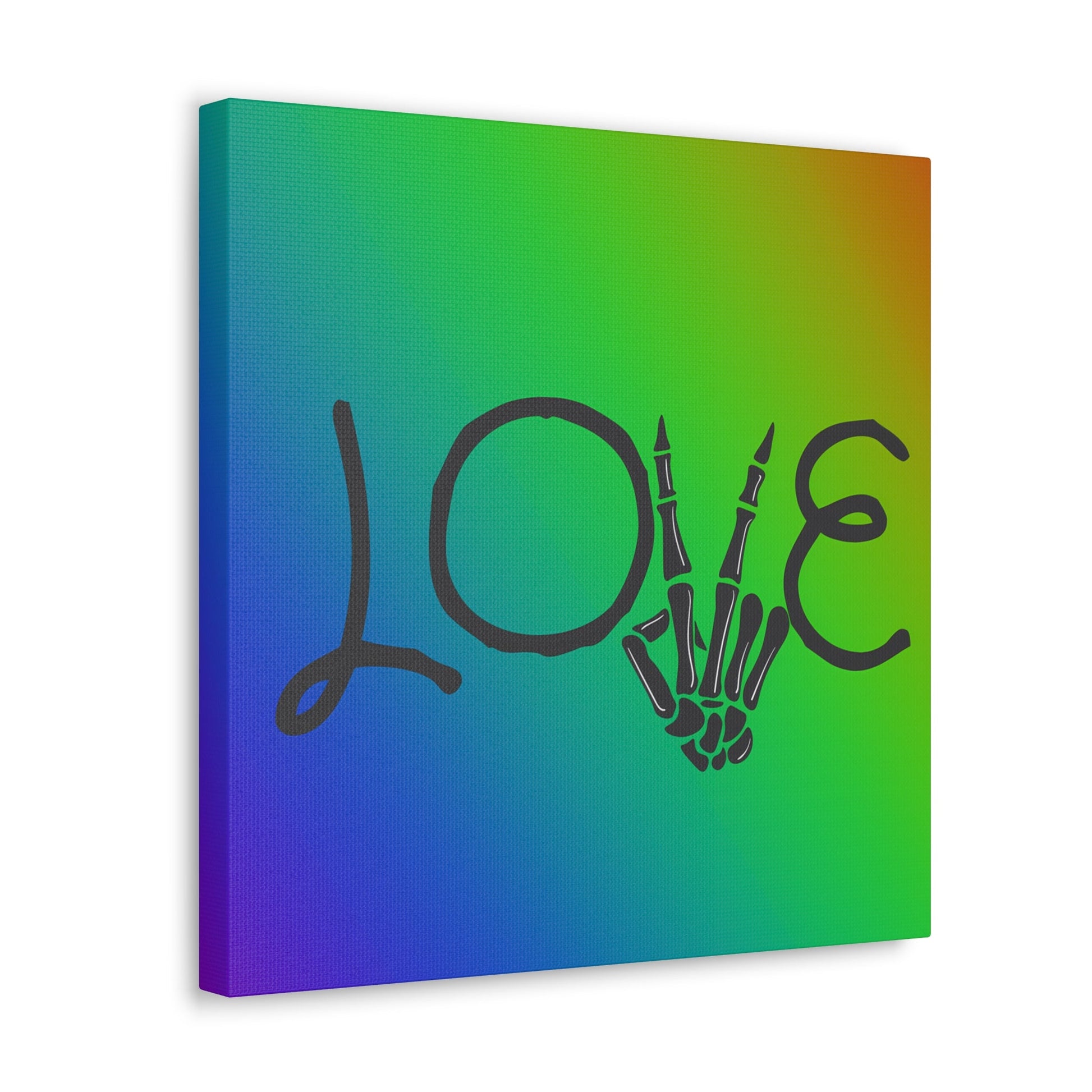 Peace Love Skeleton Hand Rainbow Pride LGBTQ Canvas Gallery Wrap Wall ArtCanvasVTZdesigns16″ x 16″Premium Gallery Wraps (1.25″)Art & Wall DecorCanvasFall Picks