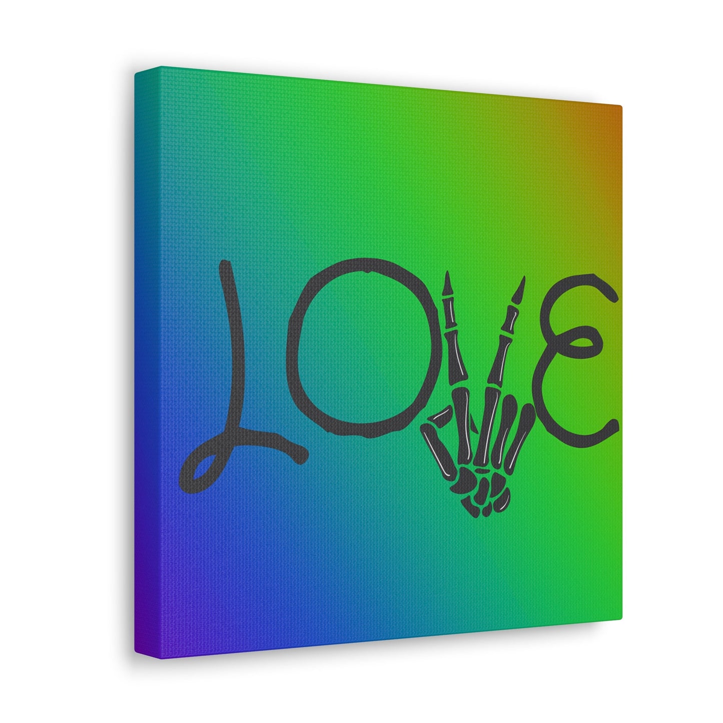 Peace Love Skeleton Hand Rainbow Pride LGBTQ Canvas Gallery Wrap Wall ArtCanvasVTZdesigns16″ x 16″Premium Gallery Wraps (1.25″)Art & Wall DecorCanvasFall Picks