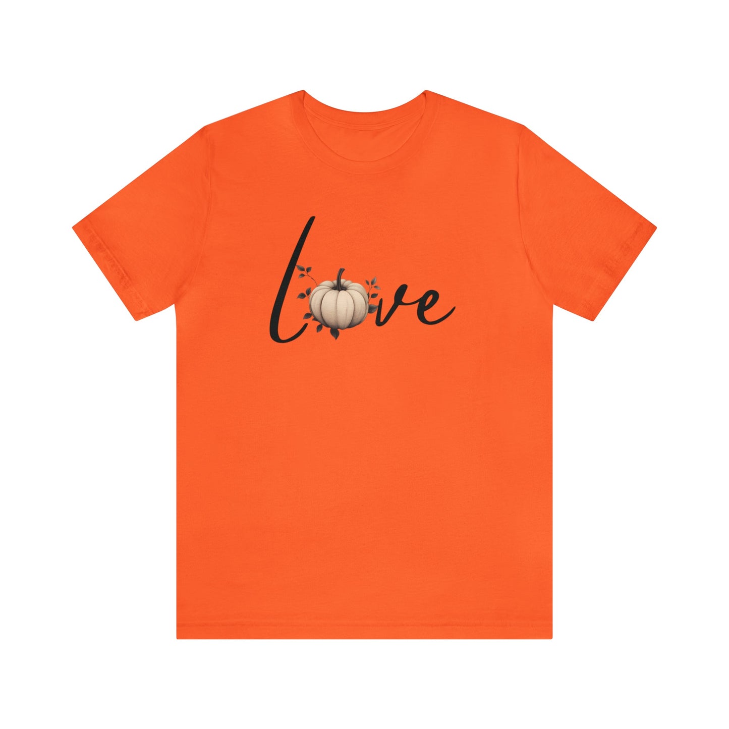 Pumpkin Love Women's Jersey Tee ShirtT - ShirtVTZdesignsOrangeXSautumnCottonCrew neck