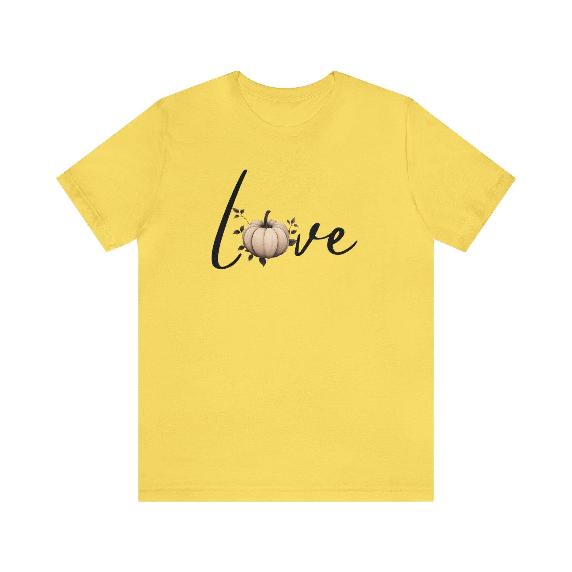 Pumpkin Love Women's Jersey Tee ShirtT - ShirtVTZdesignsMaize YellowXSautumnCottonCrew neck