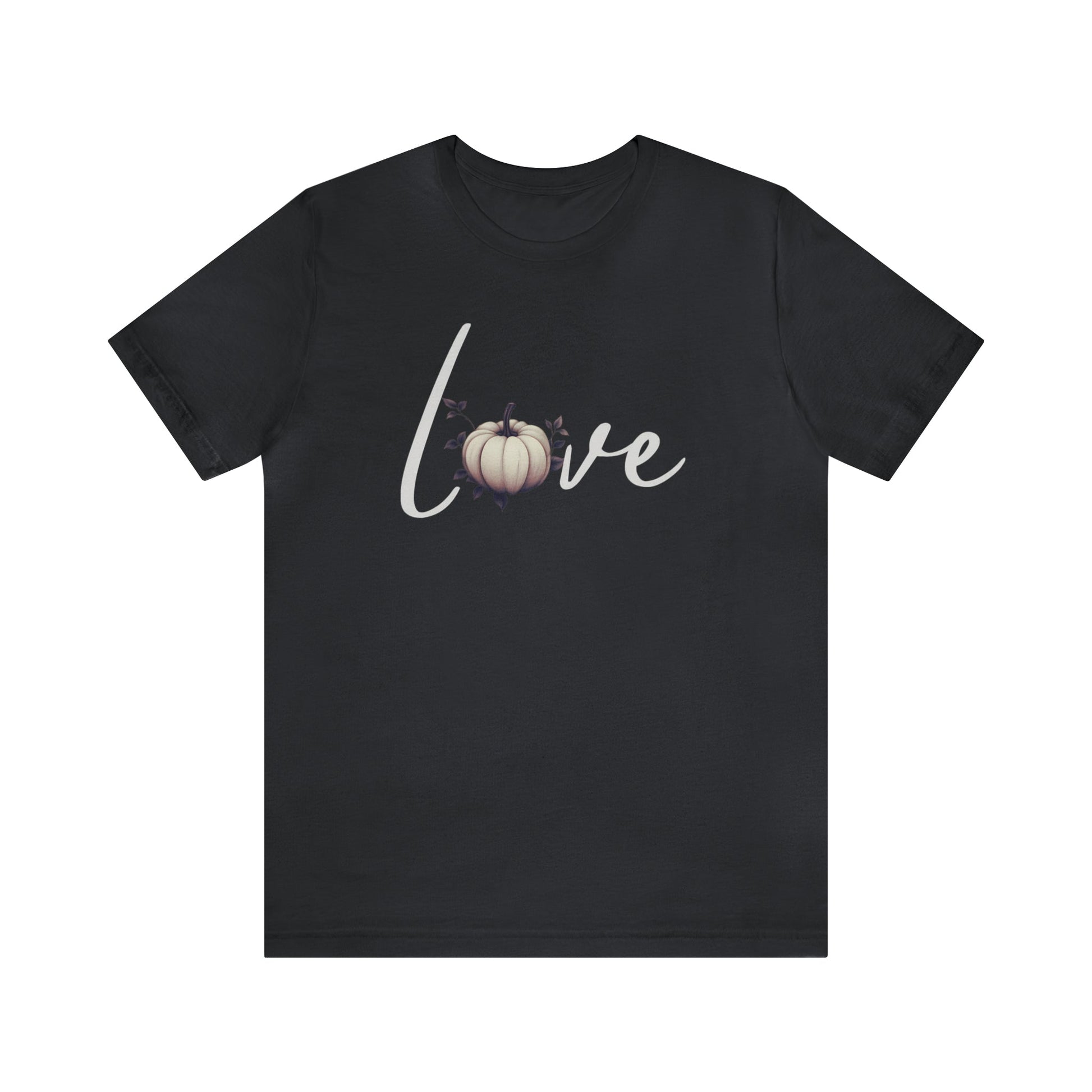 Pumpkin Love Women's Jersey Tee ShirtT - ShirtVTZdesignsVintage BlackXSautumnCottonCrew neck