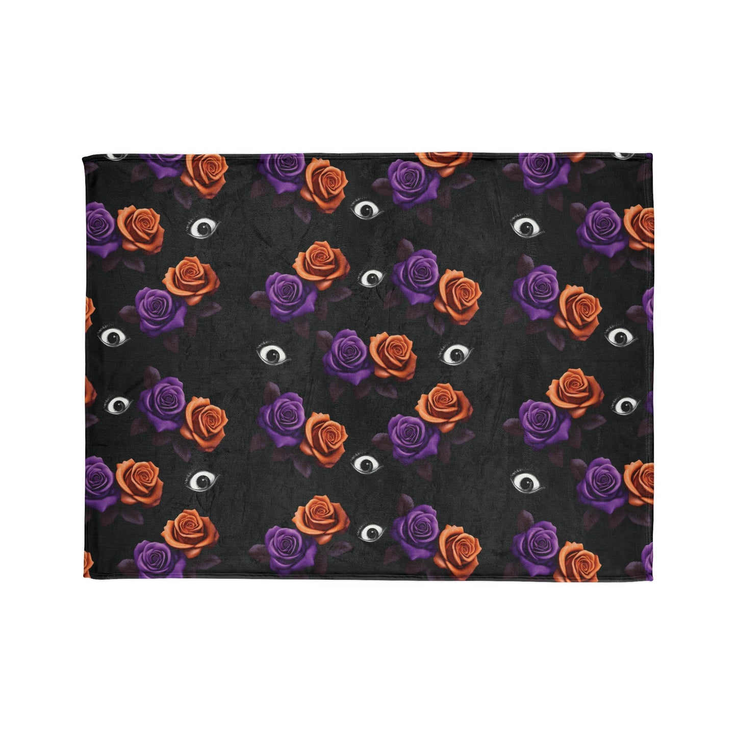 Purple Orange Roses and Eyes Throw BlanketHome DecorVTZdesigns50" × 60"BedBeddingBlankets