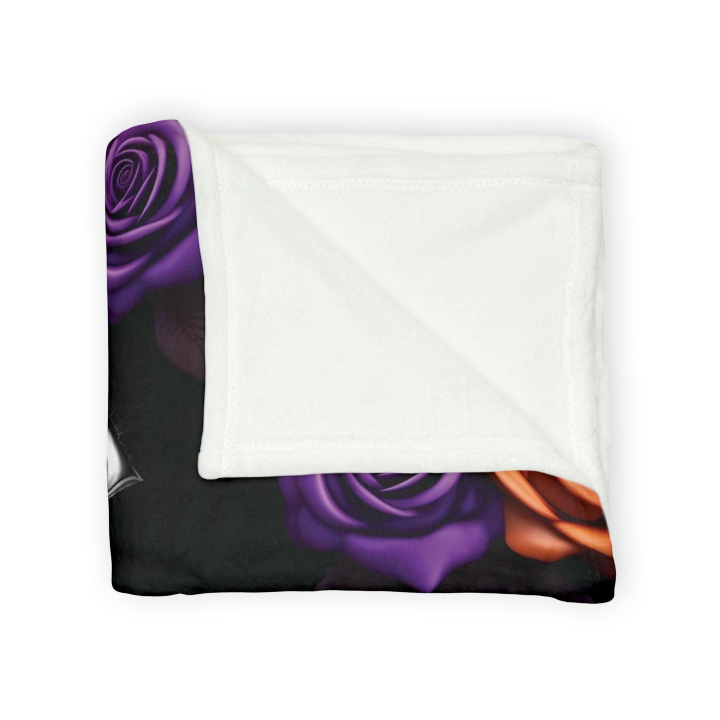 Purple Orange Roses and Eyes Throw BlanketHome DecorVTZdesigns50" × 60"BedBeddingBlankets