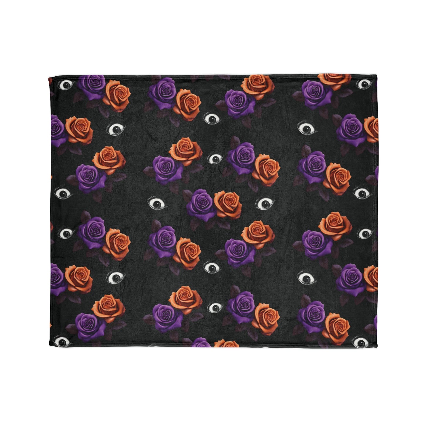 Purple Orange Roses and Eyes Throw BlanketHome DecorVTZdesigns50" × 60"BedBeddingBlankets