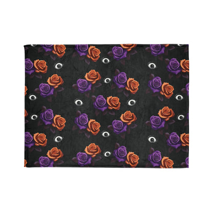 Purple Orange Roses and Eyes Throw BlanketHome DecorVTZdesigns50" × 60"BedBeddingBlankets