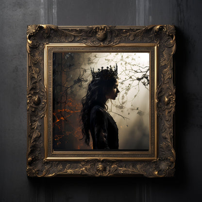 Queen In Dark Forest PosterVTZdesigns5″×7″artArt & Wall Decorautumn