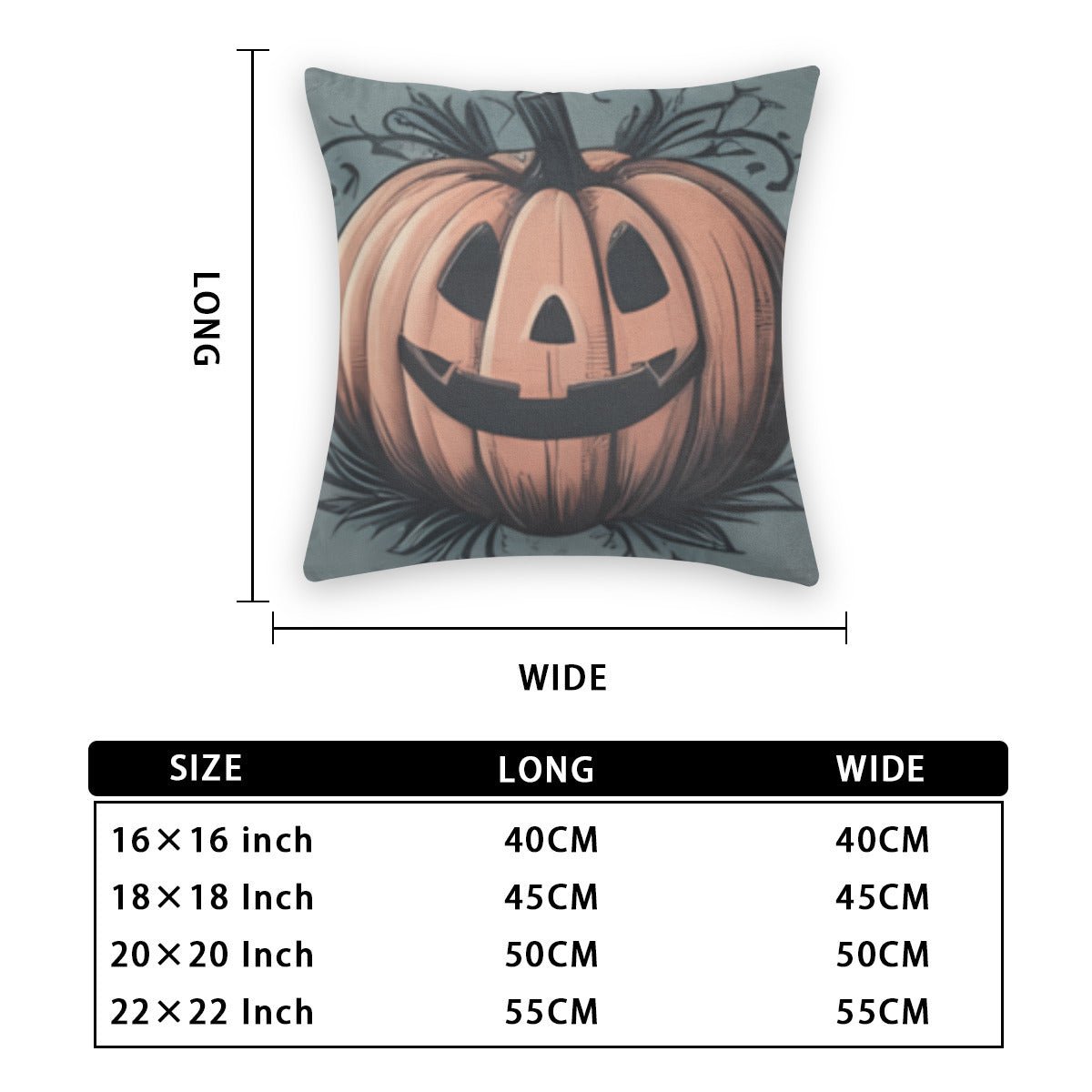 Raven and Jack o lantern Throw Pillowcase Set of 2pillowcaseVTZdesignsWhite16x16Inchcrowcrowsgoth