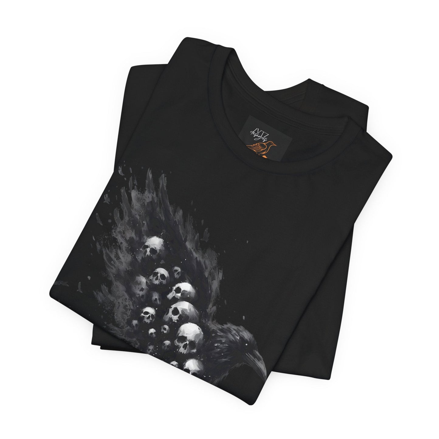 Raven and Skulls Tee ShirtT - ShirtVTZdesignsTanXSclothingCottonCrew neck